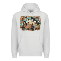 Dove Grey 3 western horses running free Premium Hoodie - LillyAllenDesigns