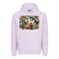Lilac 3 western horses running free Premium Hoodie - LillyAllenDesigns