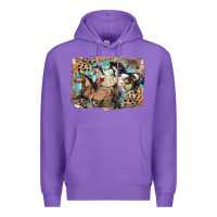 Purple 3 western horses running free Premium Hoodie - LillyAllenDesigns