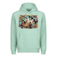 Seafoam 3 western horses running free Premium Hoodie - LillyAllenDesigns