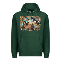 Sports Green 3 western horses running free Premium Hoodie - LillyAllenDesigns
