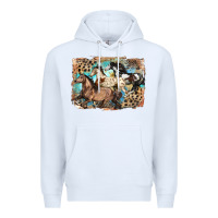 White 3 western horses running free Premium Hoodie - LillyAllenDesigns