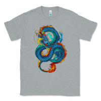 Heather Grey Blue dragon Classic Tee - RanaPortraitStore