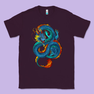 Blue Dragon Classic Tee Designed By Ranaportraitstore
