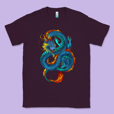 Blue Dragon Classic Tee Designed By Ranaportraitstore