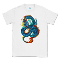 White Blue dragon Classic Tee - RanaPortraitStore