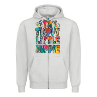 Dove Grey stay trippy little hippie Zipper Hoodie - Zillion Design Studio