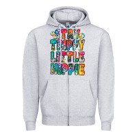 Heather Grey stay trippy little hippie Zipper Hoodie - Zillion Design Studio