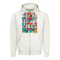 Oatmeal Heather stay trippy little hippie Zipper Hoodie - Zillion Design Studio
