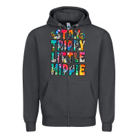 Smoke stay trippy little hippie Zipper Hoodie - Zillion Design Studio