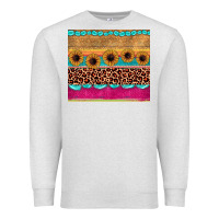 Oatmeal Heather leopard sunflower gemstone Premium Sweatshirt - JahusDesignShop