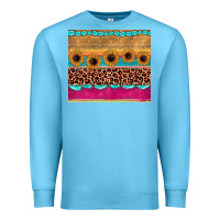 Ocean Blue leopard sunflower gemstone Premium Sweatshirt - JahusDesignShop