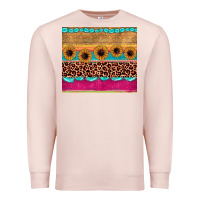 Pale Pink leopard sunflower gemstone Premium Sweatshirt - JahusDesignShop