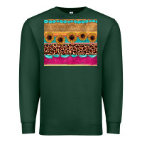 Sports Green leopard sunflower gemstone Premium Sweatshirt - JahusDesignShop