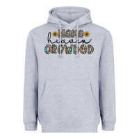 Heather Grey make heaven crowded Heavyweight Hoodie - CowhideDigitalArt