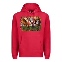 Cardinal 2 horses at the ranch Premium Hoodie - LillyAllenDesigns