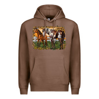 Chestnut 2 horses at the ranch Premium Hoodie - LillyAllenDesigns