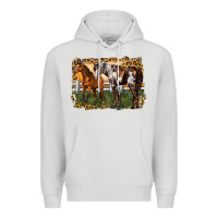 Dove Grey 2 horses at the ranch Premium Hoodie - LillyAllenDesigns