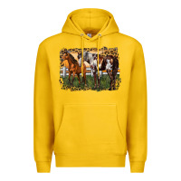 Lemon 2 horses at the ranch Premium Hoodie - LillyAllenDesigns