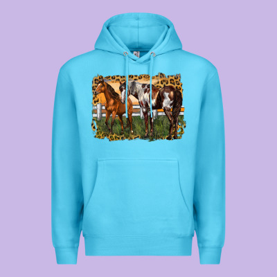 2 Horses At The Ranch Premium Hoodie Designed By Lillyallendesigns