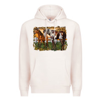Pale Pink 2 horses at the ranch Premium Hoodie - LillyAllenDesigns