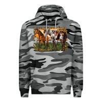 Slate Camo 2 horses at the ranch Premium Hoodie - LillyAllenDesigns