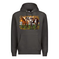 Smoke 2 horses at the ranch Premium Hoodie - LillyAllenDesigns