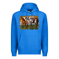 True Royal 2 horses at the ranch Premium Hoodie - LillyAllenDesigns
