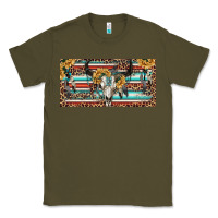 Army Green Boho bull skull and serape Classic Tee - RanaPortraitStore