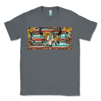 Charcoal Heather Boho bull skull and serape Classic Tee - RanaPortraitStore