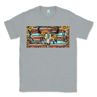 Heather Grey Boho bull skull and serape Classic Tee - RanaPortraitStore