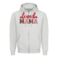 Dove Grey loved mama Zipper Hoodie - RanaPortraitStore