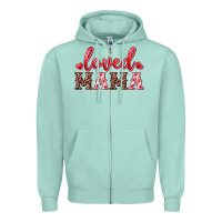 Seafoam loved mama Zipper Hoodie - RanaPortraitStore