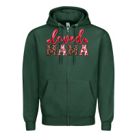 Sports Green loved mama Zipper Hoodie - RanaPortraitStore