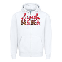 White loved mama Zipper Hoodie - RanaPortraitStore