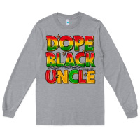 Heather Grey dope black uncle with stars Long Sleeve Tee - texasbilliewilder