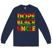 Navy dope black uncle with stars Long Sleeve Tee - texasbilliewilder