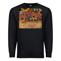 Black leopard glitter sunflower gemstone Premium Sweatshirt - JahusDesignShop