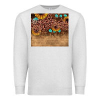 Oatmeal Heather leopard glitter sunflower gemstone Premium Sweatshirt - JahusDesignShop