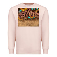 Pale Pink leopard glitter sunflower gemstone Premium Sweatshirt - JahusDesignShop