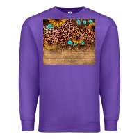 Purple leopard glitter sunflower gemstone Premium Sweatshirt - JahusDesignShop