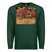 Sports Green leopard glitter sunflower gemstone Premium Sweatshirt - JahusDesignShop