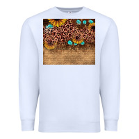 White leopard glitter sunflower gemstone Premium Sweatshirt - JahusDesignShop