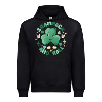 Black shamrock and roll Urban Hoodie - MaliasSmallBusiness
