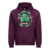 Mauve Wine shamrock and roll Urban Hoodie - MaliasSmallBusiness