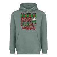Sage gingerbread kisses and christmas wishes Heavyweight Hoodie - FaDigitalArtStudio