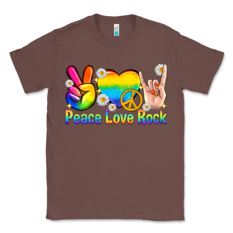 Peace Love Rock Pride Classic Tee by texasbilliewilder | Teevron