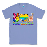 Colony Blue peace love rock pride Classic Tee - texasbilliewilder