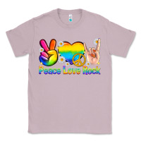 Lilac peace love rock pride Classic Tee - texasbilliewilder