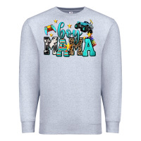 Heather Grey boy mama Premium Sweatshirt - AdoDesignShop